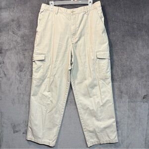 David Taylor Cargo Pants Men's 36x30 Khaki Comfort Waist Outdoor Preppy Retro